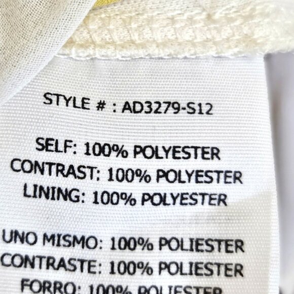 A'reve By Anthropologie Cream & Chartreuse Multicolor Sleeveless Dress,Large,NWT - Picture 14 of 16